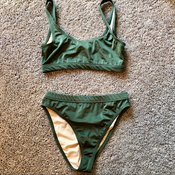 Green high Rise Cheeky Bikini Set - Picture 3 of 5
